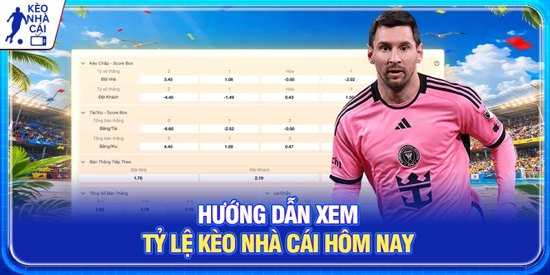 Hướng dẫn xem tỷ lệ kèo nhà cái hôm nay